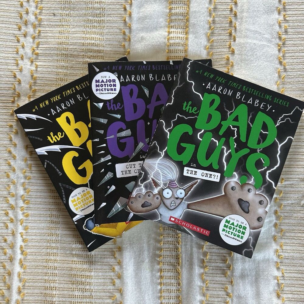 The Bad Guys by Aaron Blabey Book Set #12-14 Scholastic Books In Good Condition